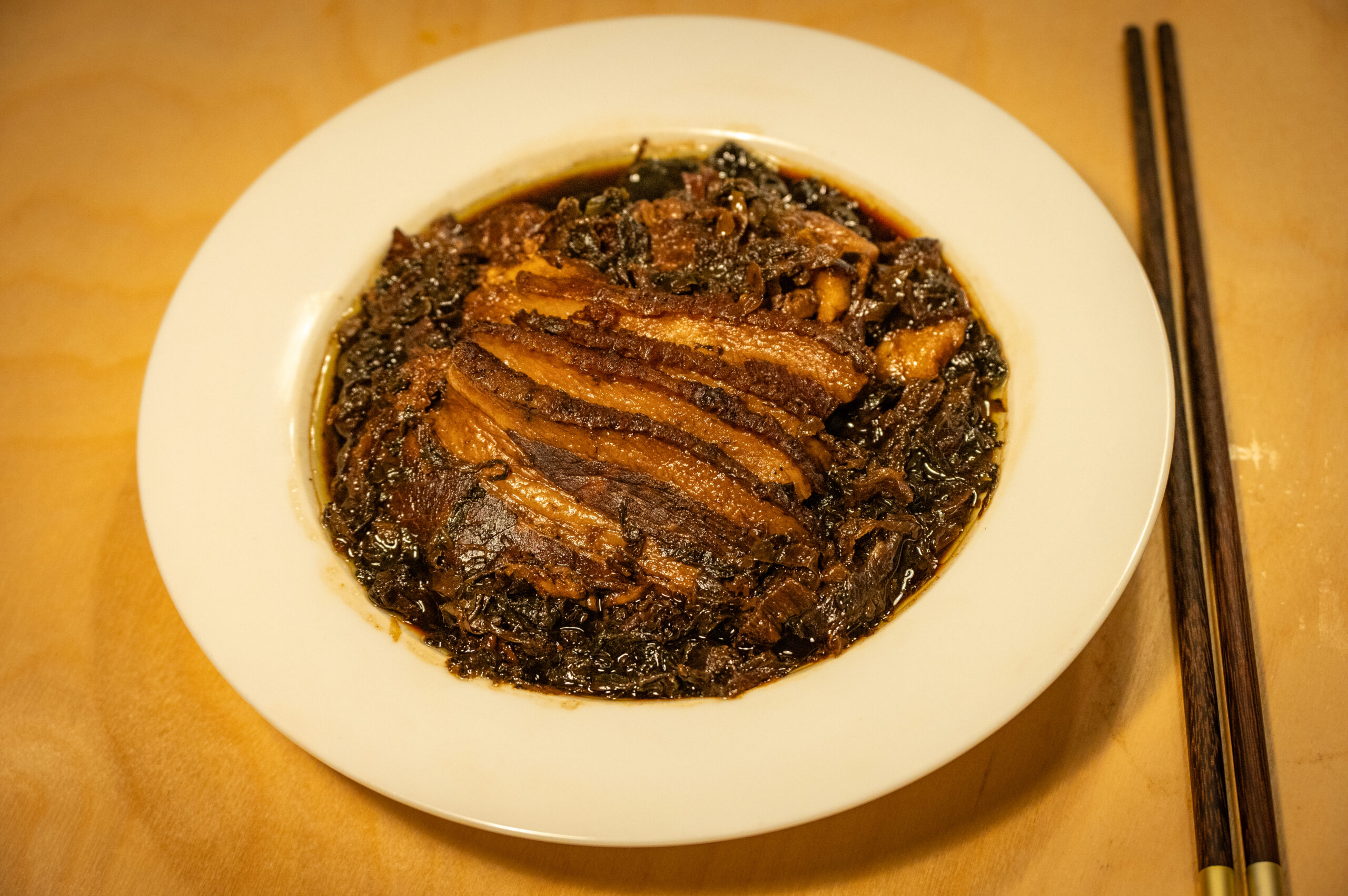 Pork Belly with Preserved Mustard Greens
